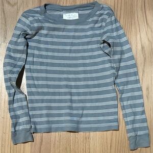 Lake Blue Striped Slim Long Sleeve Shirt 5